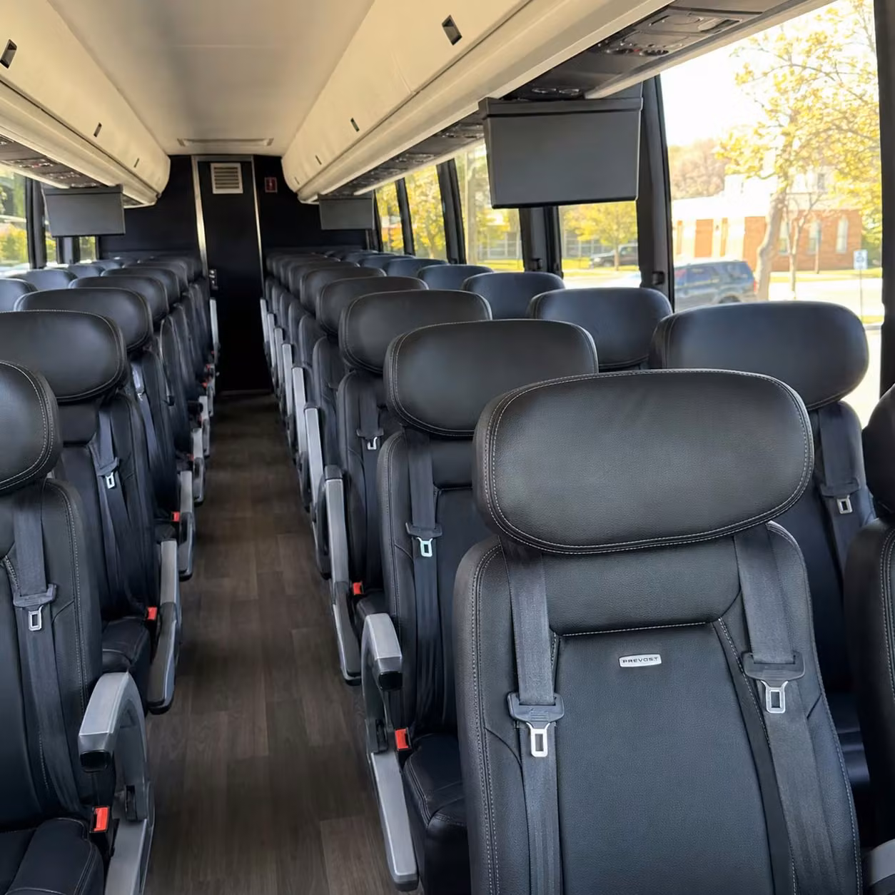 edmond charter bus interior