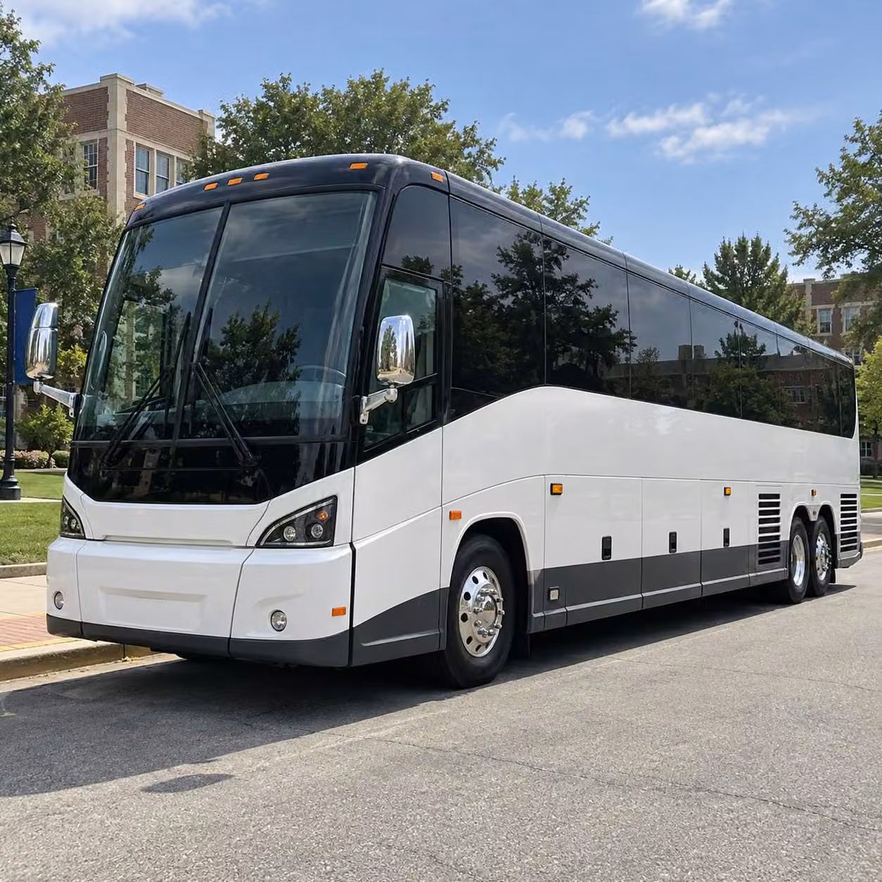 edmond charter bus rental exterior